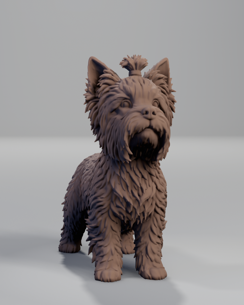 figurka yorka z druku 3D, Yorkshire terier
