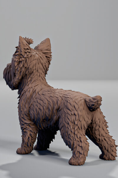 figurka Yorkshire teriera z druku 3D, profil